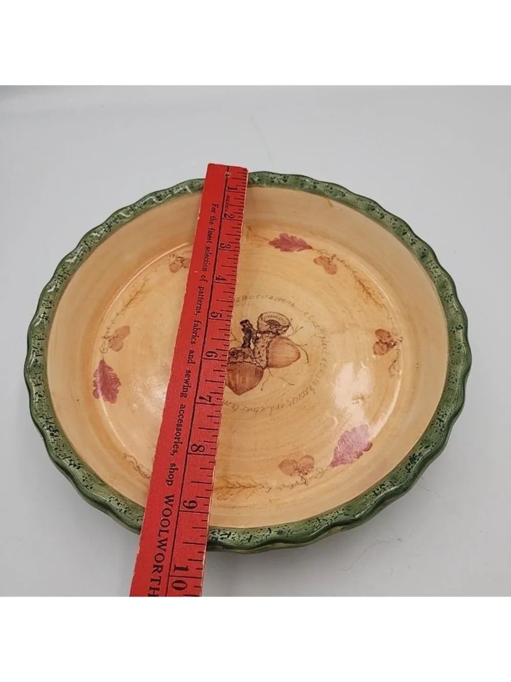 Russ Berrie Ceramic Fall Pie Plate 9.5